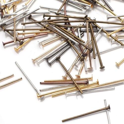 20 24 30mm Stainless Steel Metal Flat Head Pin Eye Pins Findings For Diy Jewelry Making Jewelry Accessories Supplies Wholesale