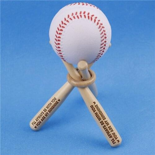 Mini Baseball Bat Rack Holder Golf Ball Storage Display Personalized Ring Bearer Groomsman Gift Engraved Customized Monogrammed