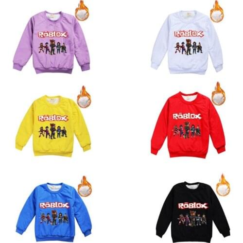 3-15Years Boys Clothes Cartoon Roblox Baby Kids Girls Outerwear Hoodie Jacket Baby Sport Boys Sweater Keep Warm In Winter
