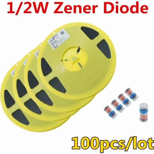 200PCS LL34 SMD Zener diode ZMM 3V 3V3 3V9 4V7 5V1 7V5 8V2 10V 12V 15V 16V 18V 20V 24V 1/2W 0.5w Chip Zener diode