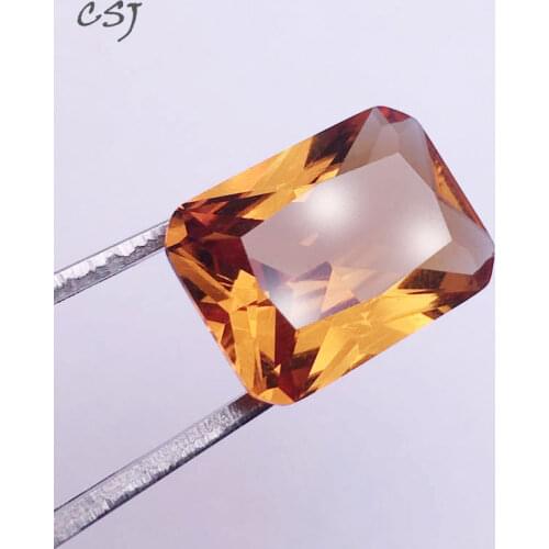 CSJ Created Diaspore Zultanite Rectangle Cut Loose Gemstone Sultanite For Diy Fine Jewelry Silver Mounting Color Change Stone