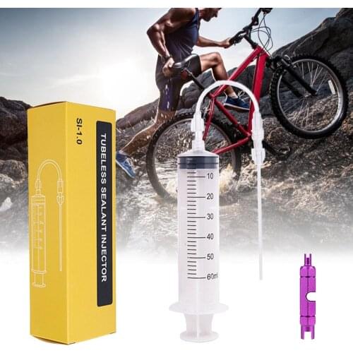 Bicycle tire fluid injection tool Tubeless Tyre Sealant Injector MTB Bike Bicycle Cycling Tire Filling Tool 30P
