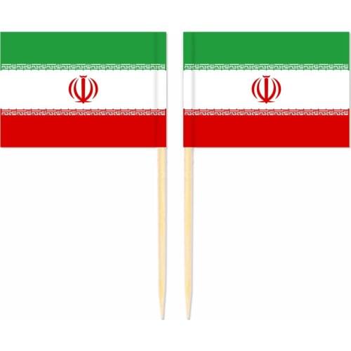 Iran Toothpick Flag 3.5X2.5CM Cake Topper Party Cupcake Wedding Baby Shower Supplies Lovely Baking Dessert Decorations