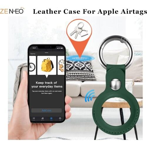 For Apple Airtags High quality Leather Protective Sleeve For Apple Locator Tracker Anti-lost Device Keychain Protective Sleeve