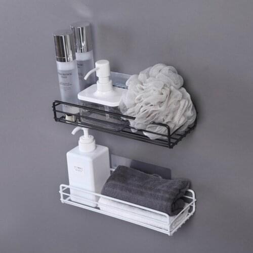 Kitchen Storage Wall Hanging Bathroom Shelf No Punching Shower Gel Shelf Toilet Storage Shelf Bathroom Organizer Shelf Organizer