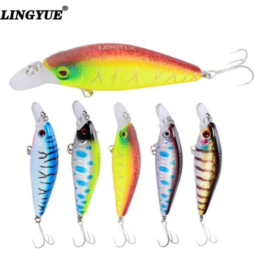 LINGYUE 1pc Hard Minnow 8.5cm/10.5g Fishing Lures Quality Hooks pesca Artificial Bait