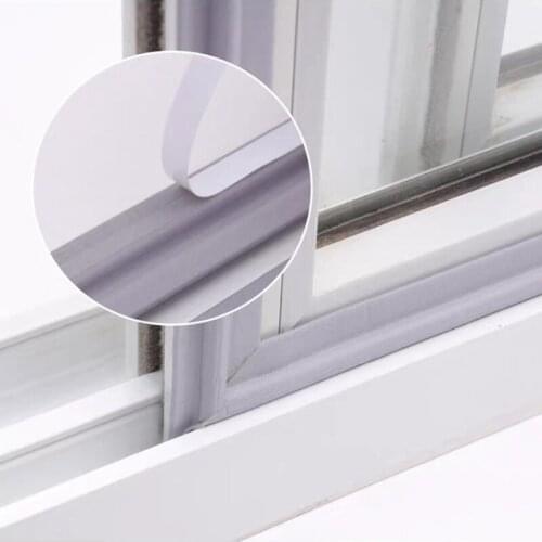 Multifunctional Window Wind Stopper Self-adhesive Weather Stripping Sliding Door Sealing Strip Brown/ Grey/ White