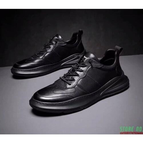 2020 Mens shoes leather suede leather black board shoes mens platform shoes sports shoes casual walking shoes ZM-93