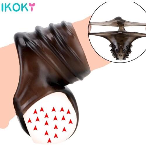 Male Chastity Cage Strapon Cock Ring Strap On Penis Ring Stretcher Sextoys Sex Toys for Men Time Delay Ejaculation