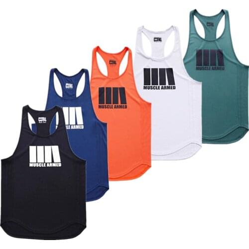 New Men Brand Clothing Tank tops Male Jogging Fitness Casual sleeveless Vest Summer Quick-drying Bodybuilding Tops Gyms Clothing