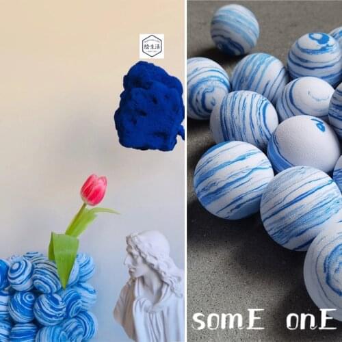 Solid Sponge Balls Miyakes Style Blue Halo DIY Dolls Decor Photo Painting Props Party Decor Handicrafts Designer Material