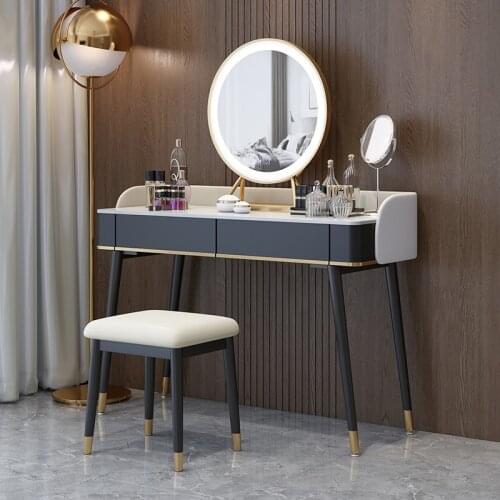 Nordic Style Black-and-white Full Set Wedding Room Dressing Table Beauty Goddess with Mirror A Simple Self-contained Furniture