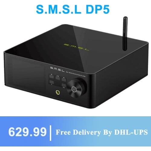 SMSL DP5 turntable U disk usb Bluetooth player MQA decoding ES9038PRO headphone amplifier DSD Digital WIFI Network Music Player