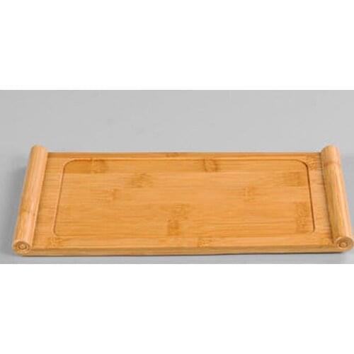 Rectangular Multi-size Bamboo Tea Breakfast Serving Trays Craft Platter Kung Fu Tea Cup Tray Fruit Dish Or Pastry Plate