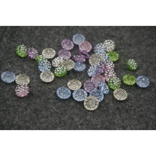 50pcs/lot 5colors mixed 13mm Imitation diamond buckle Stealth buttonhole button