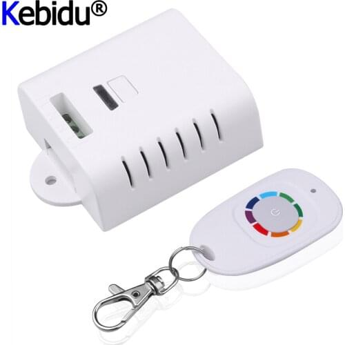 433 MHz Remote Control Switch + RF Relay Receiver AC 85V 110V 220V Wireless RF Transmitter White For Light Garage Door Opener