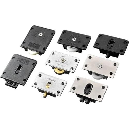Heavy Wardrobe Sliding Door Pulley Hanging Wheel Cabinet Sliding Door Roller Surface Mounted Wheel Track Slot Accessories
