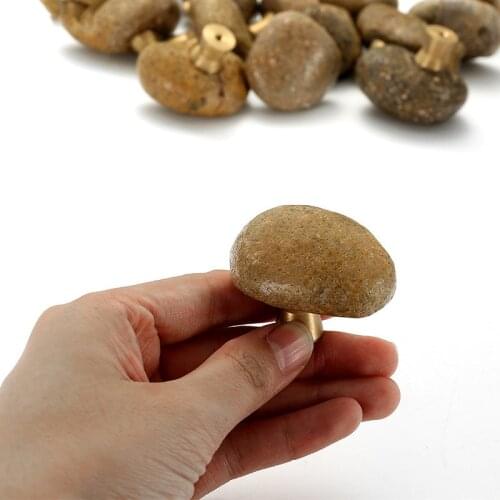 1 pc Unique Natural stone + zinc alloy Door Drawer Cabinet Wardrobe Pull Handle Knobs furniture Hardware handle Wholesale