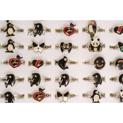 Yingwu Wholesale Lots 100pcs Star Mood Ring Change Color Ring Adjustable Size Temperature Finger Ring For Children