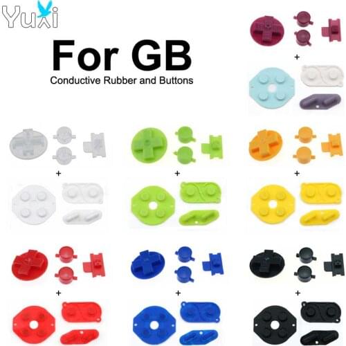 YuXi Green Yellow Red Blue Black White Conductive Rubber A B D-Pad DIY Buttons For Gameboy Classic For GB DMG Repair Parts