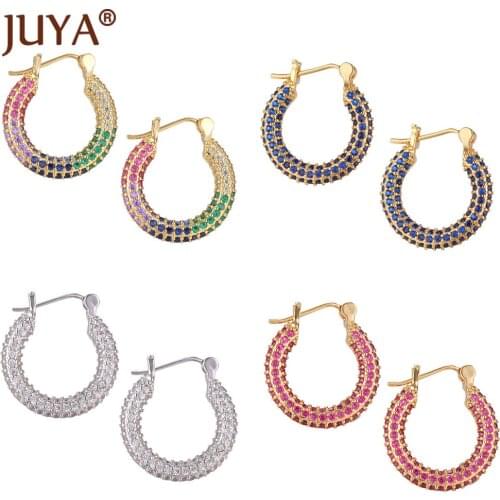 1Pair Luxuries Zirconia Earring For Women Fashion Jewelry Rainbow Rhinestone Earring Jewellery Wholesale