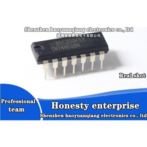 5PCS Genuine original SN74HC08N 74HC08 straight-in DIP-14 logic circuit-four 2-input and gate