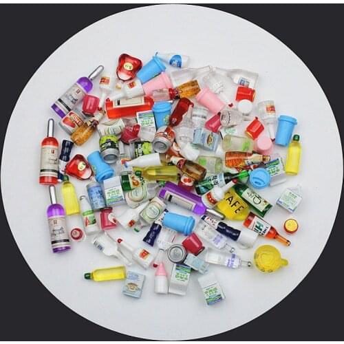 10-50 Pcs Cute Resin Mixed Bottle Lucky bag Flat Back Cabochon Scrapbook Kawaii DIY Phone Case Hairpin Nail Art Embellishments