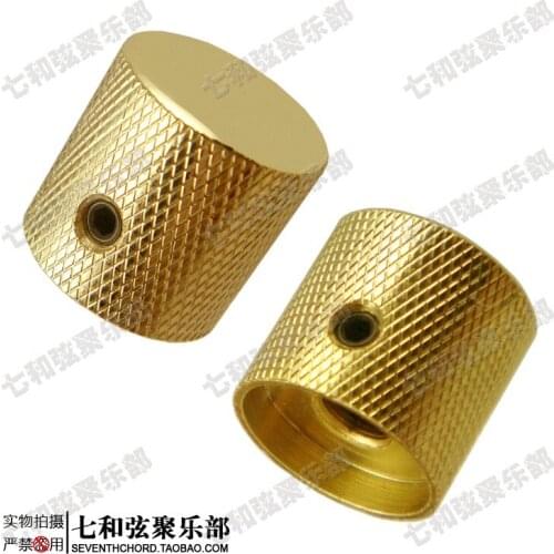 10 Pcs Metal Gold Dome Tone Tunning Knob Volume Control Buttons for Electric Guitar Bass,Hexagon screws Lock free shipping