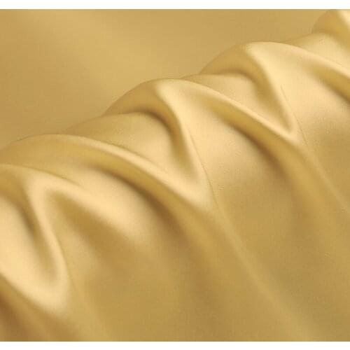 100% silk charmeuse satin 19mm 114cm(45") width golden color mulberry silk fabric NO.24