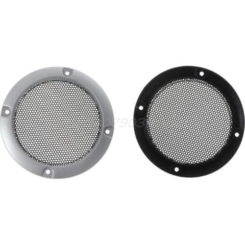 2Pcs Speaker Grills 3" Protective Subwoofer Frame Grille Cover Steel Mesh Decorative Circle DIY Accessories