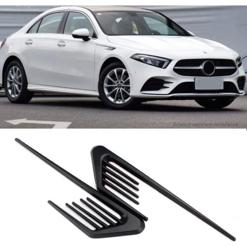 2Pcs 3D Metal Shark Gills Side Air Vent Cover Fender Stickers For Mercedes Benz SLK Class R170 R171 R172 SLK55 AMG SLK200 250