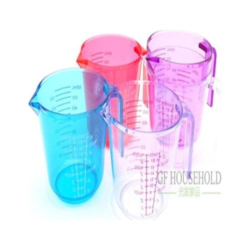 2pcs 600ml Multi-colored Kitchen Measuring Cups Graduated Transparent Graduated Beakers