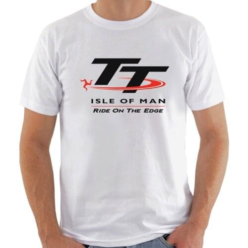 2019 Short Sleeve O-Neck Tops Tees Men 100% Cotton Tt Isle Of Man Ride On The Men White T-Shirt 100% Cotton Graphic T-Shirts