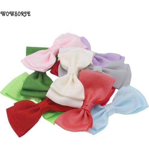 2021 baby Boutique Grosgrain Ribbon Hair Bows Double Layer Accessory No hair Clip children Girl Hair Accessories 20pcs/lot
