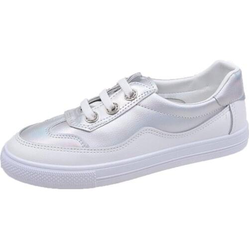 2021 Autumn Little White Shoes Womens New Korean Version of The Wild Flat Casual Sports Shoes Net Red Womens Shoes A Pedal Sho