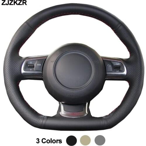Car Auto Steering-Wheel Cover Wrap Volant For Audi TT TTS (8J) 2006-2014 A3 Cabriolet S3 (8P) Sportback 2008-2012 R8 (42) Coupe
