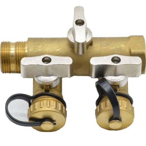 Free shipping,Self-Designed & Produced Brass Refill Valve Three Heads 3/4 inch for Closed Loop Solar Water Heater