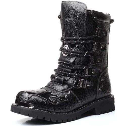 Tactical Military Soldier Boots For Men Climbing Trekking Hunting Walking Mountain Camo Martin boots Man Hiking Shoes Outdoor