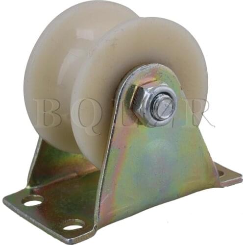 BQLZR 50mm U Groove Track Roller Wheel Caster Rigid Top Plate for Machine Tool