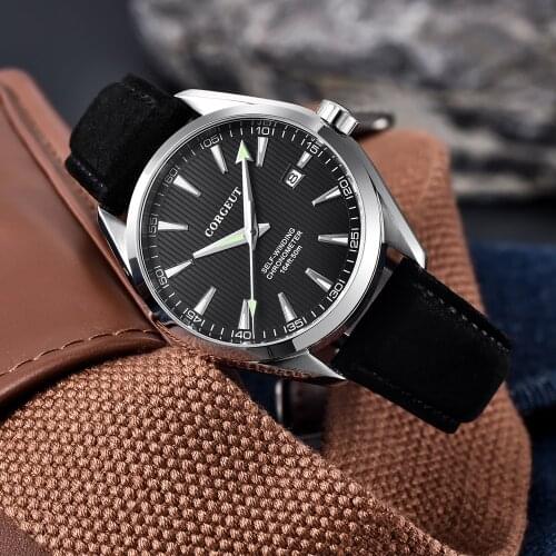 Corgeut Men Watch 41mm Clock Miyota8215 Automatic Date Calendar Mechanical Sapphire Crystal Men Wristwatch Luxury Top Brand