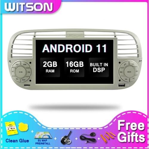 DE Stock ! WITSON Android 10 Touch Monitor Car Audio System Multimedia for For FIAT 500 2 RAM+16GB 4 Core+DVR/WIFI+DSP+DAB