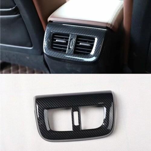 For Honda Spirior 2014-2017 1PC Carbon Fiber ABS Car Rear Air Conditioning Vent Outlet Cover Trim Car Styling Accessories