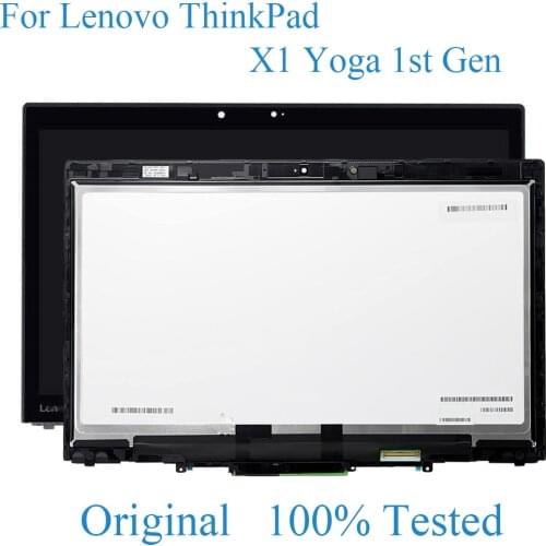 For Lenovo ThinkPad X1 Yoga 1st Gen 20FQ 20FR 14-INCHES FHD WQHD LCD Display Touch Screen Digitizer Assembly 00UR189 00UR190