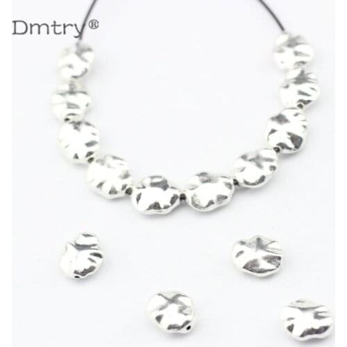 Dmtry 10pcs/lot New Arrivals Charms Beads Vintage Retro DIY Jewelry Making Irregular Round Shape Beads Small Hole LC0170