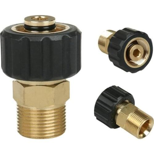 DWZ M22 14/15MM Cleaning Machine Discharging Tube High-Pressure Car Washing Gun Accessories 360 Rotary Joint Universal Adapter