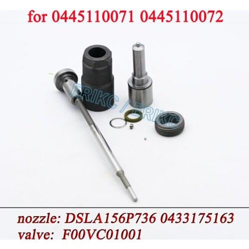 ERIKC Diesel Nozzle DSLA156P736 Valve F00VC01001 Injector Repair Kits for Bosch MB Mercedes 0445110071 0445110072 0986435071