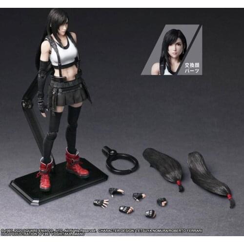 Play Arts Kai Final Fantasy VII Figure Tifa Lockhart Movable Joint PVC Action Figure Collection Model Toys Doll Gift