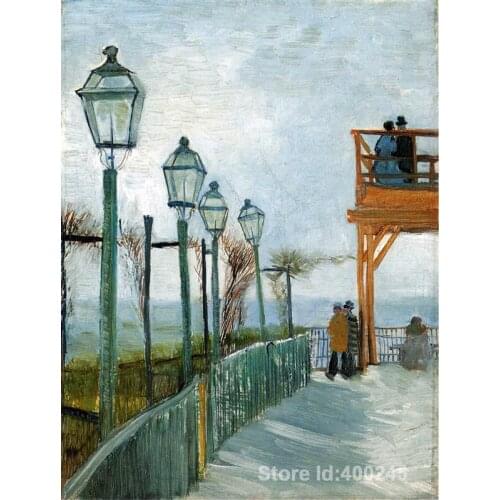 Artwork by Vincent Van Gogh Belvedere Overlooking Montmartre Oil painting canvas reproduction High quality Hand painted