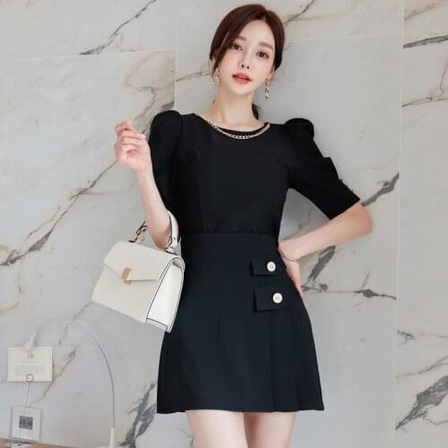 2 Pcs Set Summer Dress Office Black Women Dress Bandage Sexy Party Bodycon Vintage Party Dress Vestidos Dresses Korean Clothes