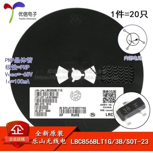 LBC856BLT1G genuine original screen 3B SOT-23 -65V / -100mA SMD transistor